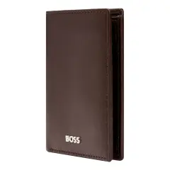 Hugo Boss - Katlanır Kartlık Klasik Düz Kahverengi