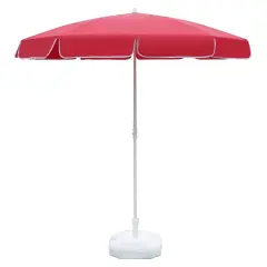 Plaj Şemsiyesi 200/8 Bidonlu - Kırmızı