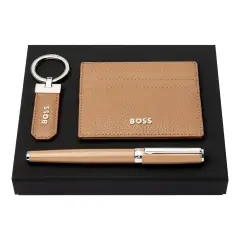 Hugo Boss - Camel Seti (Dolma Kalem, Anahtarlık ve Kartlık)