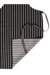 Askılı Önlük Siyah Beyaz Çizgili