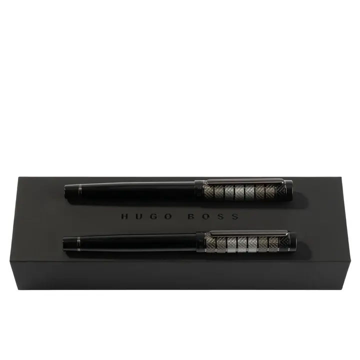 Hugo Boss - Set Grade Siyah (Tükenmez Kalem ve Dolma Kalem)