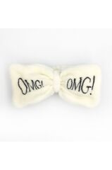 Omg Yazılı Krem Peluş Spa Bandı