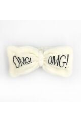 Omg Yazılı Krem Peluş Spa Bandı
