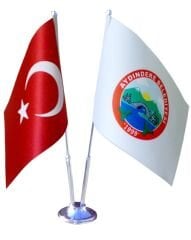 Çift Direkli Masa Üstü Flama Bayrak