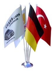 4'lü Masa Üstü Direkli Bayrak