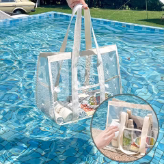 Büyük Kapasiteli 10L Su Geçirmez PVC Çıtçıtlı Plaj Çantası