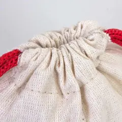 Çam Ağacı Baskılı Yılbaşı Hediye Kesesi - Renkli İp (Özelleştirilebilir)