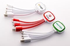 Renkli Led Işıklı Çoklu Şarj Kablosu