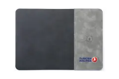 15W Kablosuz Hızlı Şarj Özellikli Deri Mouse Pad