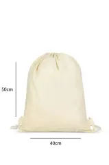 Ağzı Büzgülü Ham Bez Sırt Çantası