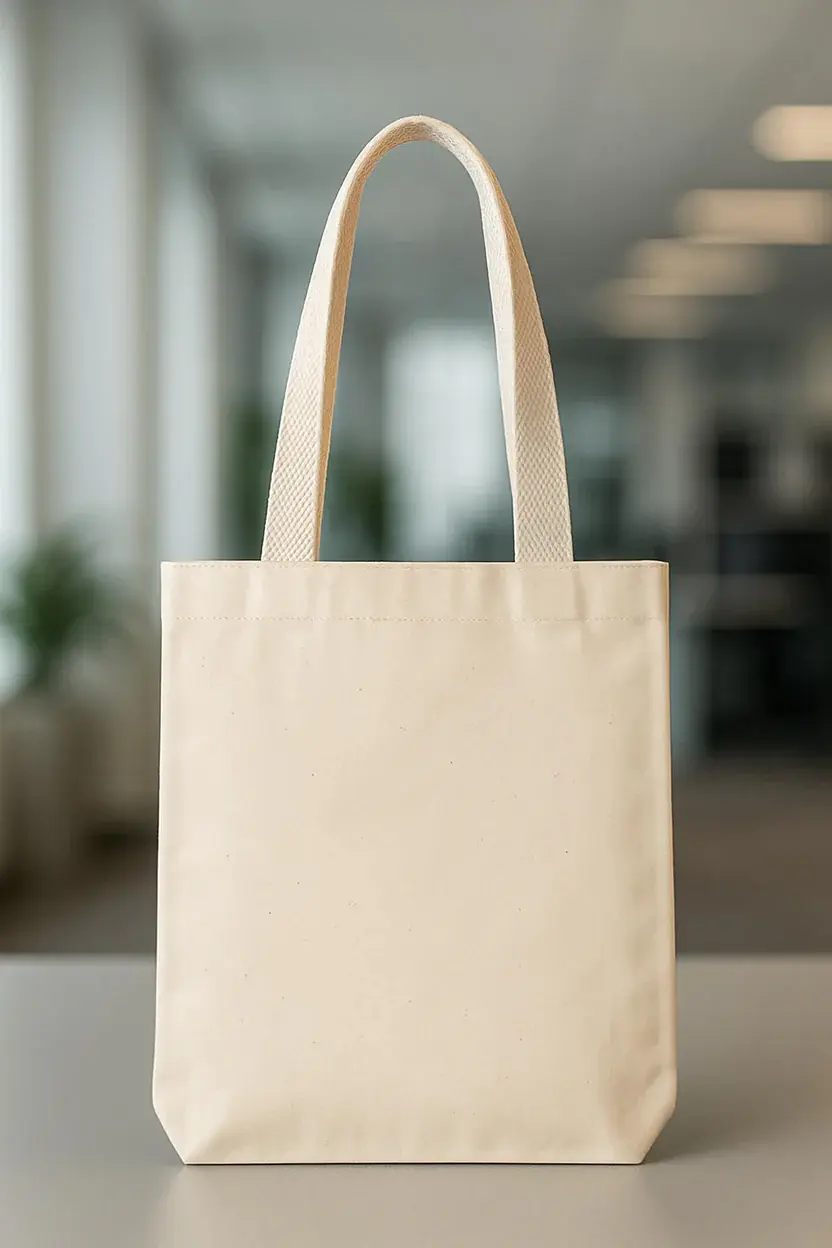 Kolon Saplı Kanvas Çanta Alttan Körüklü