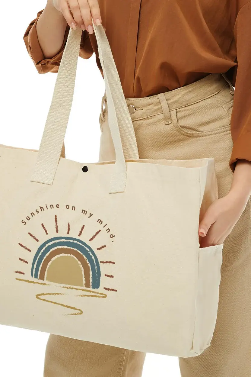 Kanvas Plaj Çantası -