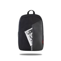 Classone Modena 15.6” WTX Pro Su Geçirmez Kumaş Macbook, Mac Air Laptop SırtÇantası-Siyah