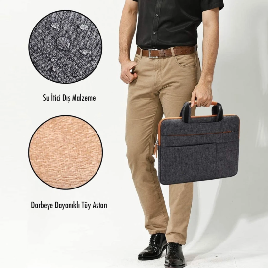 İnce Lüks Laptop Evrak Çantası