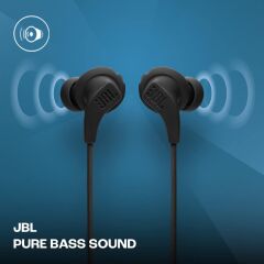 JBL Endurance Run2 IPX5 Kablolu Kulaklık IE CT - Siyah