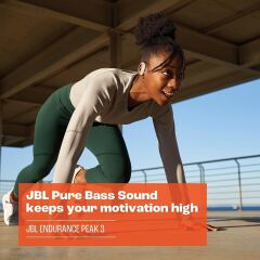 JBL Endurance PEAK III TWS Kulaklık,IE,CT,IP68 - Beyaz