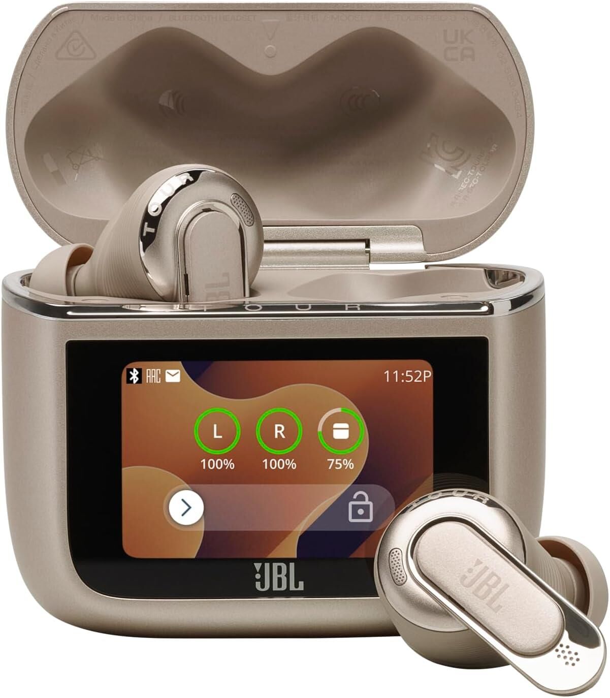 JBL Tour Pro 3 TWS NC Bluetooth Kulaklık ve Smart Case, Latte Krem