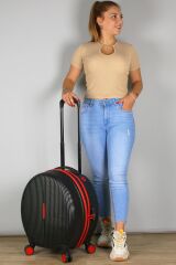 Bubble Abs Yuvarlak Valiz Siyah