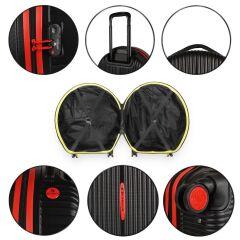 Bubble Abs Yuvarlak Valiz Siyah