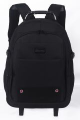 Classone Vip Travel Serisi Tekerlekli Trolley 17,3,15,6,14 Uyumlu Sırt Laptop Çantası – Siyah