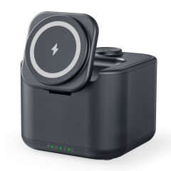 Siyah Hoparlör ve Wireless Şarj Standı