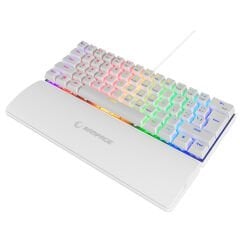 Rampage PLOWER K60 Beyaz US Layout English Gaming Oyuncu Klavye Bilek Destekli Blue Switch