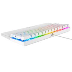 Rampage PLOWER K60 Beyaz US Layout English Gaming Oyuncu Klavye Bilek Destekli Blue Switch