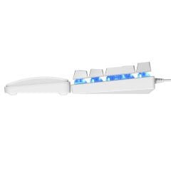 Rampage PLOWER K60 Beyaz US Layout English Gaming Oyuncu Klavye Bilek Destekli Blue Switch
