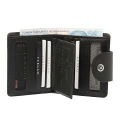 Siyah Hakiki Deri Kadın Cüzdan
