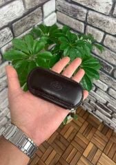 Özder Fermuarlı Kahverengi Deri Anahtarlık