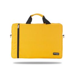 Classone WTXpro Serisi Su Geçirmez Kumaş 15.6 inch Uyumlu Macbook, Laptop , Notebook El Çantası- Sarı