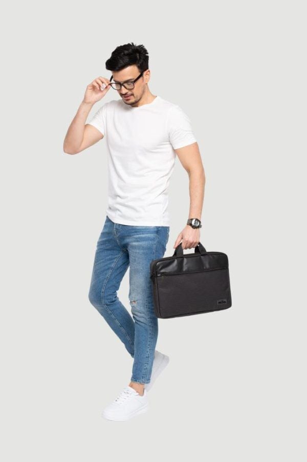 Mila Empoli Serisi 15.6″ Su Geçirmez Kumaş ,Laptop ,Notebook Taşıma Çantası -Gri