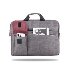 Classone Workout 15.6″ Su Geçirmez Kumaş ,macbook Mac Air, Notebook, Laptop El Çantası-Gri