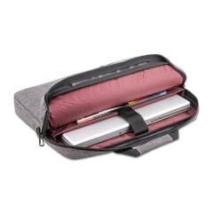 Classone Workout 15.6″ Su Geçirmez Kumaş ,macbook Mac Air, Notebook, Laptop El Çantası-Gri