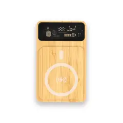 10000 mAh Magsafe Işıklı 22.5W Hızlı Sarjlı 15W Hızlı Wireless Bambu Powerbank