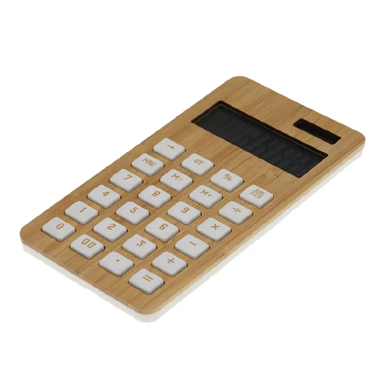 12 Haneli Otomatik Kapanma Özellikli Bambu Hesap Makinesi