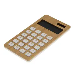 12 Haneli Otomatik Kapanma Özellikli Bambu Hesap Makinesi