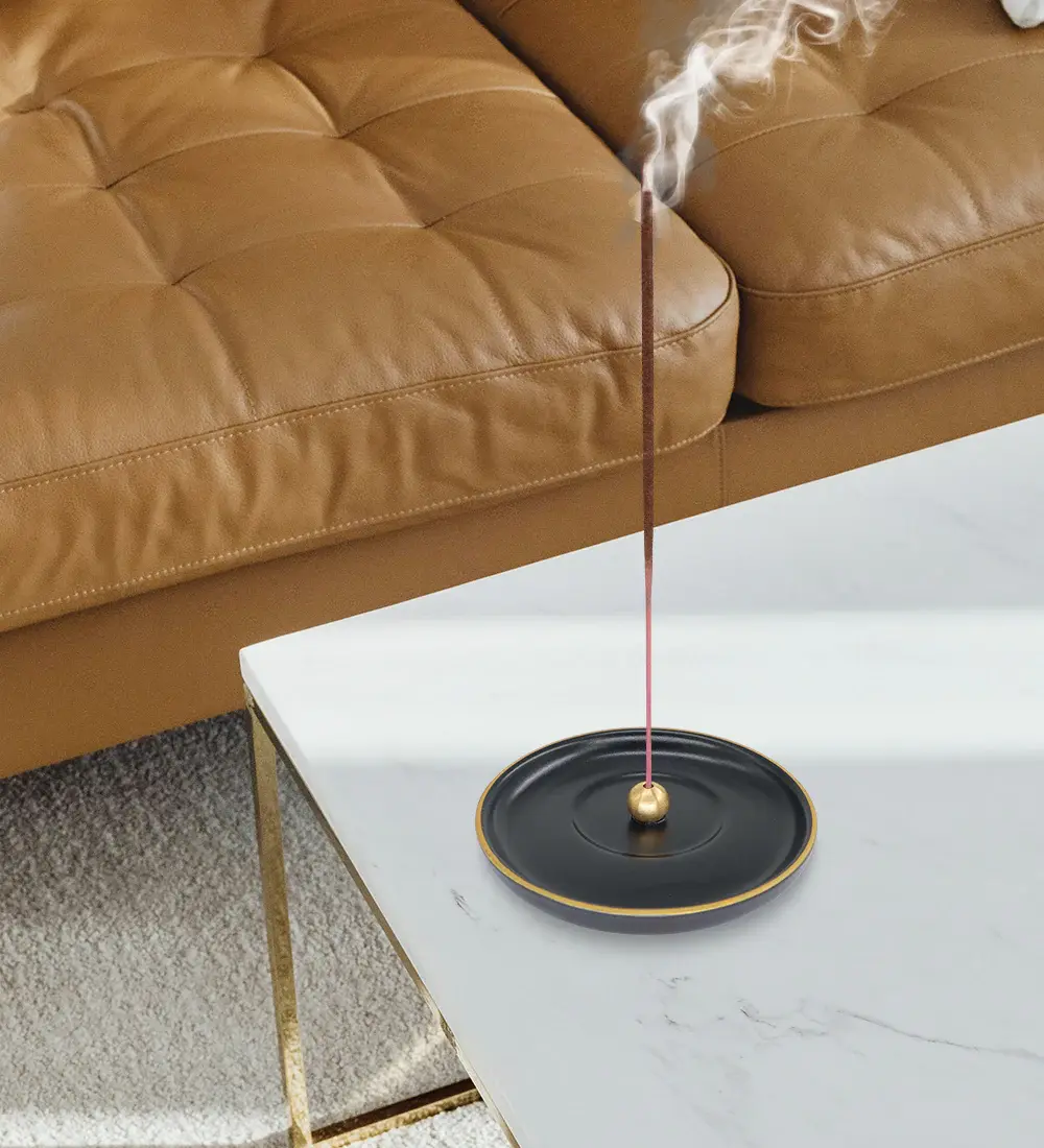 Siyah - Altın Seramik Tütsülük Yakıcı