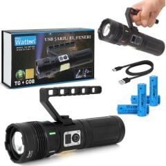 LED Şarjlı El Feneri | Watton WT-703 | Ultra Parlak & Taşınabilir