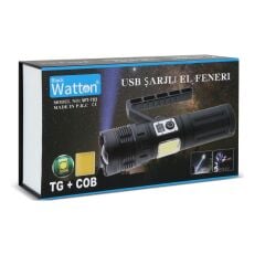 LED Şarjlı El Feneri | Watton WT-703 | Ultra Parlak & Taşınabilir