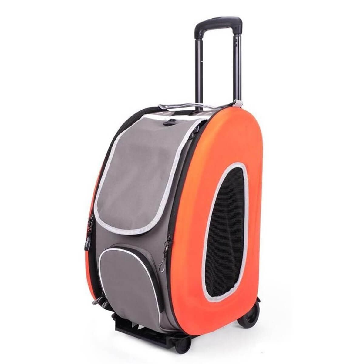 Turuncu Tekerlekli Kedi ve Köpek Taşıma Çantası