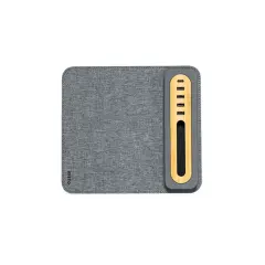 USB Çoklayıcılı Mousepad + Telefon Standı (4 USB Port, Type-C Bağlantı, Bambu & RPET)