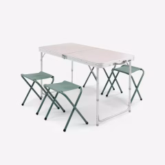 Katlanır Kamp Masası - 4 Tabureli - 4/6 Kişilik
